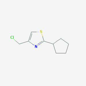 molecular formula C9H12ClNS B2814941 4-(氯甲基)-2-环戊基-1,3-噻唑 CAS No. 774158-28-0