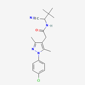 2-[1-(4-chlorophenyl)-3,5-dimethyl-1H-pyrazol-4-yl]-N-(1-cyano-2,2-dimethylpropyl)acetamide