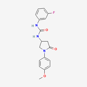 1-(3-Fluorophenyl)-3-(1-(4-methoxyphenyl)-5-oxopyrrolidin-3-yl)urea