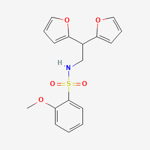 N-(2,2-di(furan-2-yl)ethyl)-2-methoxybenzenesulfonamide