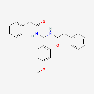molecular formula C24H24N2O3 B2814970 N-[(4-methoxyphenyl)-[(2-phenylacetyl)amino]methyl]-2-phenylacetamide CAS No. 314750-66-8