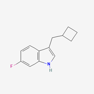 molecular formula C13H14FN B2814980 3-(环丁基甲基)-6-氟-1H-吲哚 CAS No. 1707367-65-4