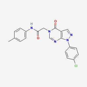 molecular formula C20H16ClN5O2 B2814982 2-[1-(4-chlorophenyl)-4-oxopyrazolo[3,4-d]pyrimidin-5-yl]-N-(4-methylphenyl)acetamide CAS No. 852440-75-6