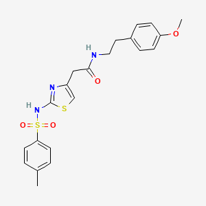 N-(4-methoxyphenethyl)-2-(2-(4-methylphenylsulfonamido)thiazol-4-yl)acetamide