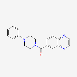 molecular formula C19H18N4O B2814986 (4-Phenylpiperazin-1-yl)(quinoxalin-6-yl)methanone CAS No. 296792-43-3