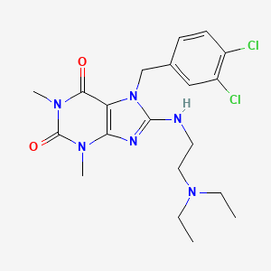 7-(3,4-dichlorobenzyl)-8-((2-(diethylamino)ethyl)amino)-1,3-dimethyl-1H-purine-2,6(3H,7H)-dione