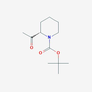 molecular formula C12H21NO3 B2814994 (S)-Tert-butyl 2-acetylpiperidine-1-carboxylate CAS No. 153108-65-7