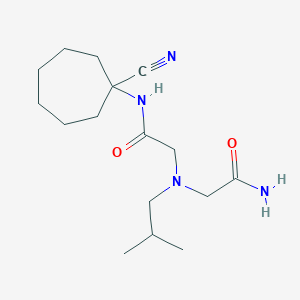 2-({[(1-Cyanocycloheptyl)carbamoyl]methyl}(2-methylpropyl)amino)acetamide