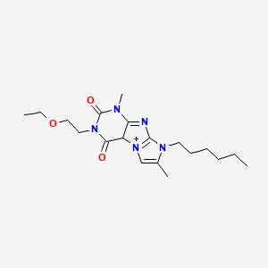 3-(2-ethoxyethyl)-8-hexyl-1,7-dimethyl-1H,2H,3H,4H,8H-imidazo[1,2-g]purine-2,4-dione
