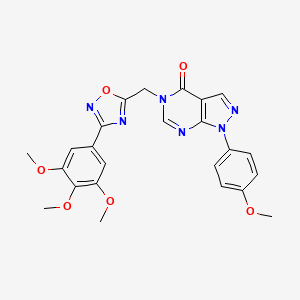molecular formula C24H22N6O6 B2815004 1-[4-(isobutyrylamino)benzoyl]-N-isopropylpiperidine-3-carboxamide CAS No. 1029783-50-3