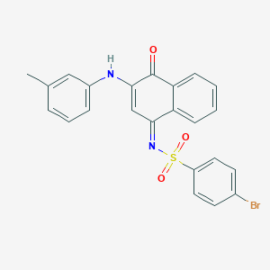 molecular formula C23H17BrN2O3S B281501 4-bromo-N-(4-oxo-3-(3-toluidino)-1(4H)-naphthalenylidene)benzenesulfonamide 