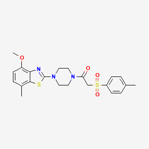 1-(4-(4-Methoxy-7-methylbenzo[d]thiazol-2-yl)piperazin-1-yl)-2-tosylethanone