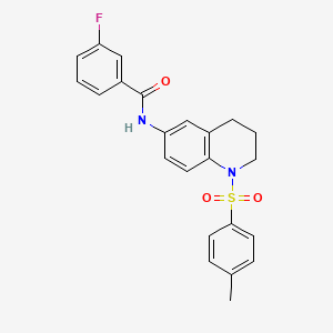 molecular formula C23H21FN2O3S B2815023 3-fluoro-N-(1-tosyl-1,2,3,4-tetrahydroquinolin-6-yl)benzamide CAS No. 899945-48-3