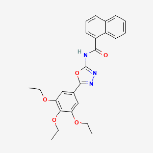 N-(5-(3,4,5-triethoxyphenyl)-1,3,4-oxadiazol-2-yl)-1-naphthamide