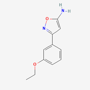 molecular formula C11H12N2O2 B2815036 3-(3-Ethoxyphenyl)isoxazol-5-amine CAS No. 501902-17-6