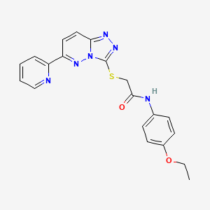 molecular formula C20H18N6O2S B2815050 N-(4-乙氧苯基)-2-[(6-吡啶-2-基-[1,2,4]三唑并[4,3-b]吡啄啉-3-基)硫基]乙酰胺 CAS No. 894054-08-1
