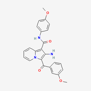 molecular formula C24H21N3O4 B2815059 2-amino-3-(3-methoxybenzoyl)-N-(4-methoxyphenyl)indolizine-1-carboxamide CAS No. 904266-47-3