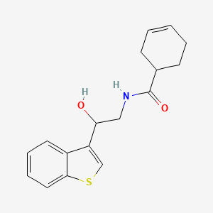molecular formula C17H19NO2S B2815069 N-(2-(benzo[b]thiophen-3-yl)-2-hydroxyethyl)cyclohex-3-enecarboxamide CAS No. 2034256-80-7