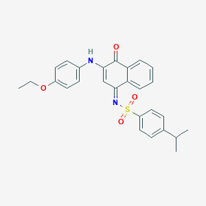 molecular formula C27H26N2O4S B281509 N-(3-(4-ethoxyanilino)-4-oxo-1(4H)-naphthalenylidene)-4-isopropylbenzenesulfonamide 