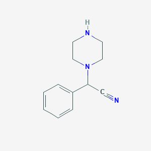 Phenyl(piperazin-1-yl)acetonitrile