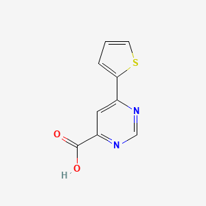 molecular formula C9H6N2O2S B2815094 6-(Thiophen-2-yl)pyrimidine-4-carboxylic acid CAS No. 1368937-03-4