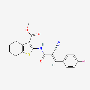 (E)-methyl 2-(2-cyano-3-(4-fluorophenyl)acrylamido)-4,5,6,7-tetrahydrobenzo[b]thiophene-3-carboxylate