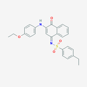 molecular formula C26H24N2O4S B281510 N-(3-(4-ethoxyanilino)-4-oxo-1(4H)-naphthalenylidene)-4-ethylbenzenesulfonamide 