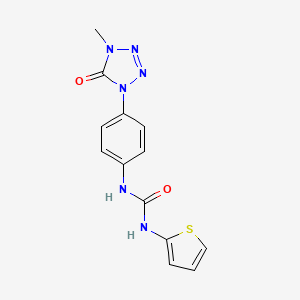 molecular formula C13H12N6O2S B2815103 1-(4-(4-methyl-5-oxo-4,5-dihydro-1H-tetrazol-1-yl)phenyl)-3-(thiophen-2-yl)urea CAS No. 1396710-64-7