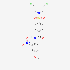 4-(N,N-bis(2-chloroethyl)sulfamoyl)-N-(4-ethoxy-2-nitrophenyl)benzamide