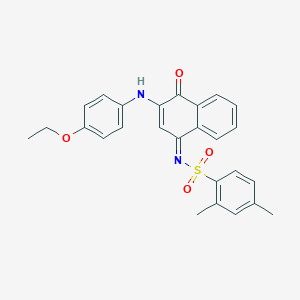 molecular formula C26H24N2O4S B281511 N-(3-(4-ethoxyanilino)-4-oxo-1(4H)-naphthalenylidene)-2,4-dimethylbenzenesulfonamide 
