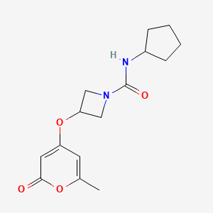 N-cyclopentyl-3-((6-methyl-2-oxo-2H-pyran-4-yl)oxy)azetidine-1-carboxamide