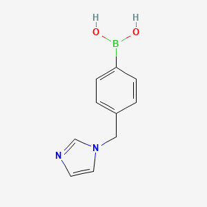 molecular formula C10H11BN2O2 B2815119 4-[(1-咪唑基)甲基]苯硼酸 CAS No. 1228183-01-4