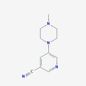 molecular formula C11H14N4 B2815122 5-(4-Methylpiperazin-1-yl)pyridine-3-carbonitrile CAS No. 2326131-89-7