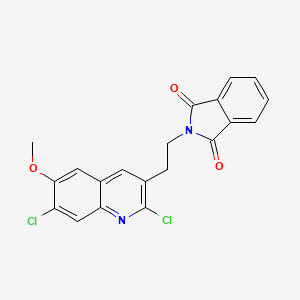 molecular formula C20H14Cl2N2O3 B2815123 2-[2-(2,7-dichloro-6-methoxyquinolin-3-yl)ethyl]-2,3-dihydro-1H-isoindole-1,3-dione CAS No. 2109107-86-8