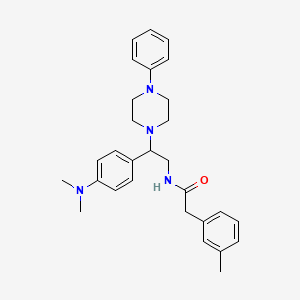 molecular formula C29H36N4O B2815127 N-(2-(4-(二甲基氨基)苯基)-2-(4-苯基哌嗪-1-基)乙基)-2-(间甲苯基)乙酰胺 CAS No. 946315-40-8