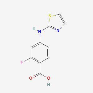 molecular formula C10H7FN2O2S B2815129 2-Fluoro-4-[(1,3-thiazol-2-yl)amino]benzoic acid CAS No. 1697939-35-7