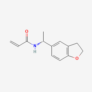 molecular formula C13H15NO2 B2815130 N-[(1R)-1-(2,3-Dihydro-1-benzofuran-5-yl)ethyl]prop-2-enamide CAS No. 2361608-23-1