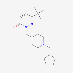 molecular formula C20H33N3O B2815145 6-Tert-butyl-2-{[1-(cyclopentylmethyl)piperidin-4-yl]methyl}-2,3-dihydropyridazin-3-one CAS No. 2097925-10-3