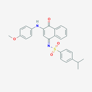 molecular formula C26H24N2O4S B281515 4-isopropyl-N-(3-(4-methoxyanilino)-4-oxo-1(4H)-naphthalenylidene)benzenesulfonamide 