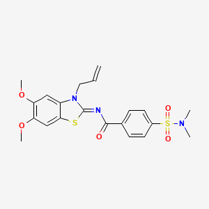 (Z)-N-(3-allyl-5,6-dimethoxybenzo[d]thiazol-2(3H)-ylidene)-4-(N,N-dimethylsulfamoyl)benzamide