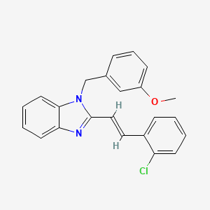 molecular formula C23H19ClN2O B2815172 2-(2-chlorostyryl)-1-(3-methoxybenzyl)-1H-1,3-benzimidazole CAS No. 338772-09-1