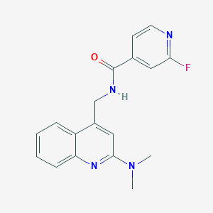 N-[[2-(Dimethylamino)quinolin-4-yl]methyl]-2-fluoropyridine-4-carboxamide