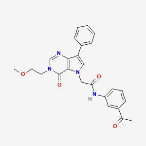 N-(3-acetylphenyl)-2-[3-(2-methoxyethyl)-4-oxo-7-phenyl-3,4-dihydro-5H-pyrrolo[3,2-d]pyrimidin-5-yl]acetamide