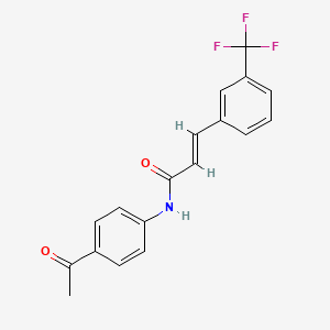 (2E)-N-(4-acetylphenyl)-3-[3-(trifluoromethyl)phenyl]prop-2-enamide
