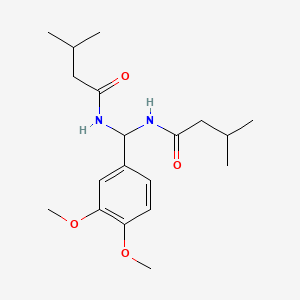 molecular formula C19H30N2O4 B2815184 N-[(3,4-二甲氧基苯)(3-甲基丁酰胺基)甲基]-3-甲基丁酰胺 CAS No. 303061-78-1