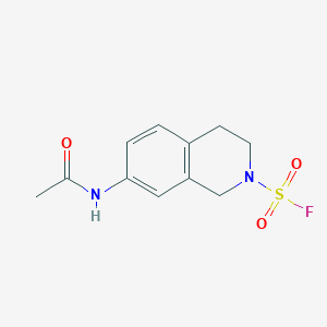 molecular formula C11H13FN2O3S B2815193 7-Acetamido-3,4-dihydro-1H-isoquinoline-2-sulfonyl fluoride CAS No. 2411196-20-6