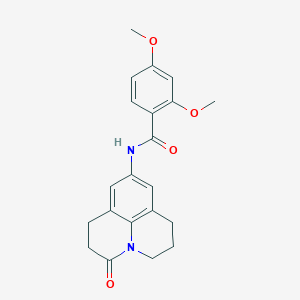 2,4-Dimethoxy-N-(2-oxo-1-azatricyclo[7.3.1.05,13]trideca-5,7,9(13)-trien-7-yl)benzamide
