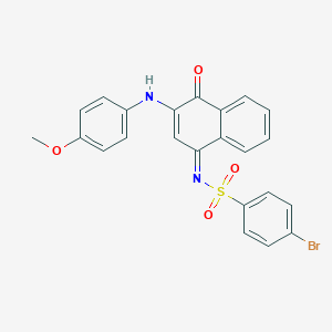 molecular formula C23H17BrN2O4S B281520 4-bromo-N-(3-(4-methoxyanilino)-4-oxo-1(4H)-naphthalenylidene)benzenesulfonamide 
