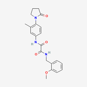 N1-(2-methoxybenzyl)-N2-(3-methyl-4-(2-oxopyrrolidin-1-yl)phenyl)oxalamide
