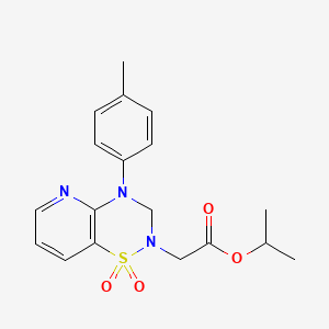 isopropyl 2-(1,1-dioxido-4-(p-tolyl)-3,4-dihydro-2H-pyrido[2,3-e][1,2,4]thiadiazin-2-yl)acetate